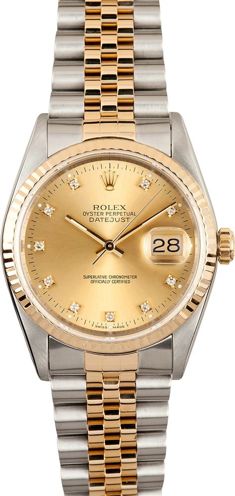 Rolex Datejust 16233 Champagne Dial 